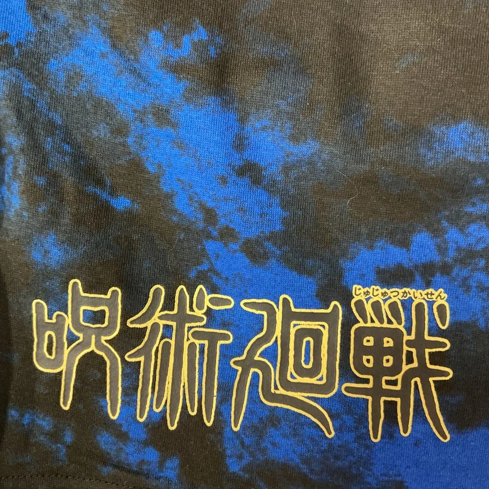 Hot Topic Men's Jujutsu Kaisen Drawstring Flat Front Shorts Blue & Black‎ Size S